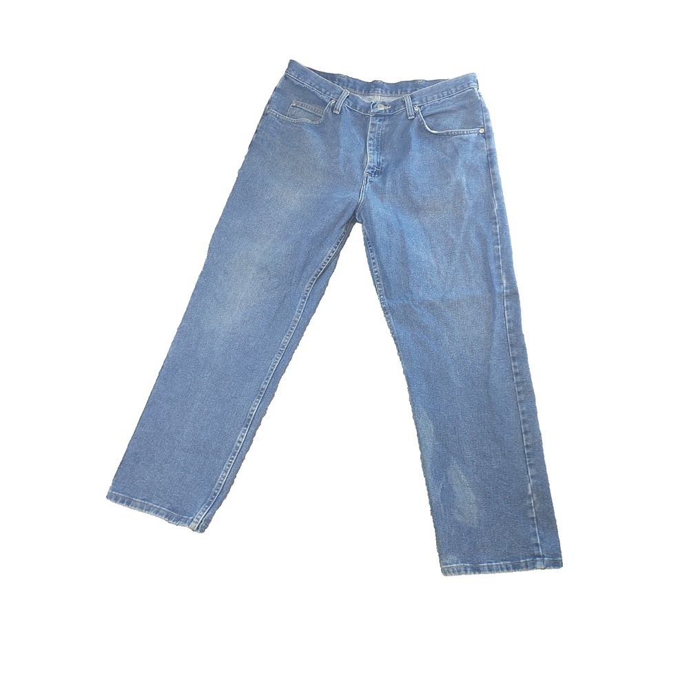 Wrangler 9760WDR Mens Blue Medium Wash Straight Leg Denim Jeans 34x29 Cotton